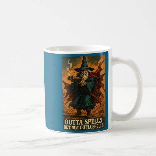 Mug Outta Spells But Not Outta Shells Wizard Fantasy M (Droite)