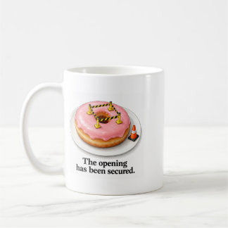 Mug Ouverture sécurisée d'un donut de sécurité drôle