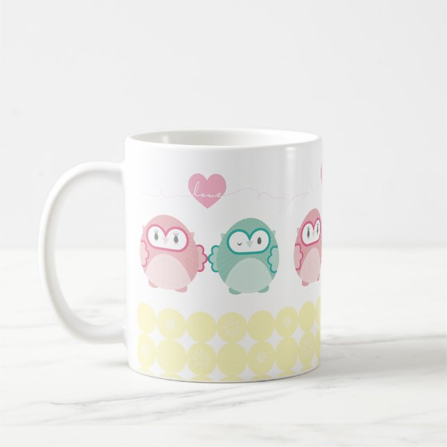 Mug OWL LOVE :: fille douce + garçon (Gauche)