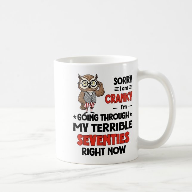 Mug Owl Sorry I'm Cranky I'm Going Through My Terrible (Droite)