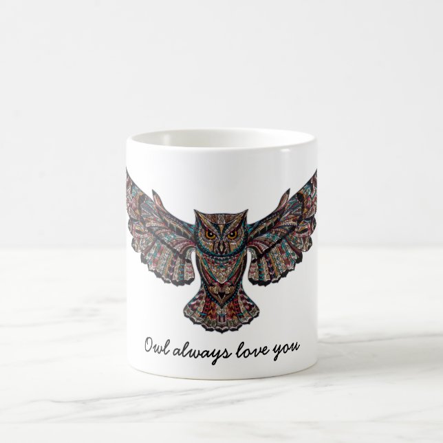 Mug Owl t'aime toujours Mosaïque Décoration (Centre)