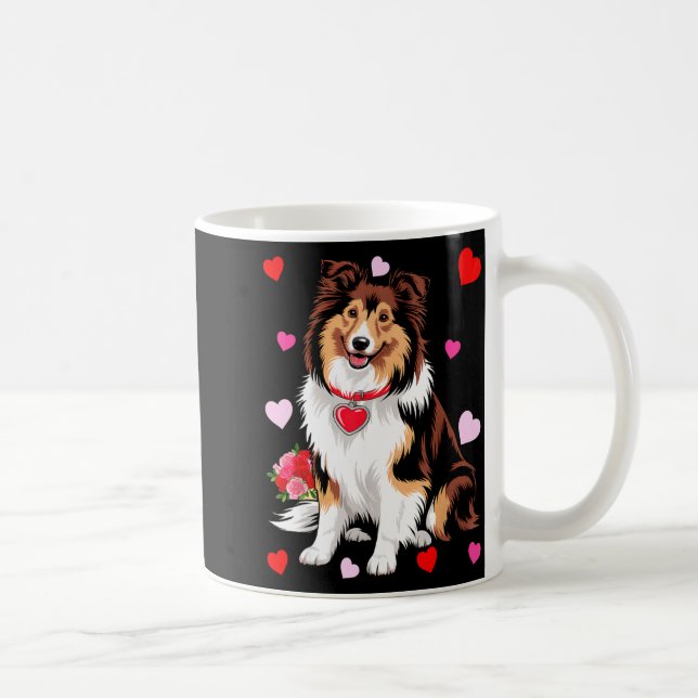 Mug Owner Mom Dad Sheltie Dog Lover Valentines Day  (Droite)