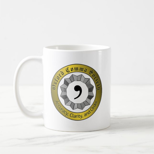 Mug Oxford Comma Society (Gauche)