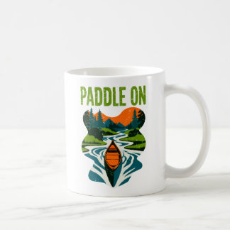 Mug Pagaie Sur Canoë Aventure Mountain River Design