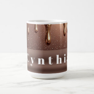 Mug Pailleté Rose Gold Élégant Style Maison Personnali