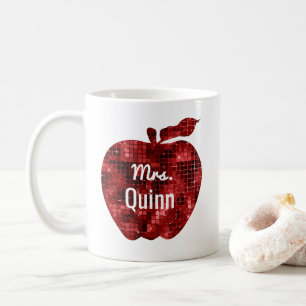 Mug Paillette fascinante Apple rouge de Faux de
