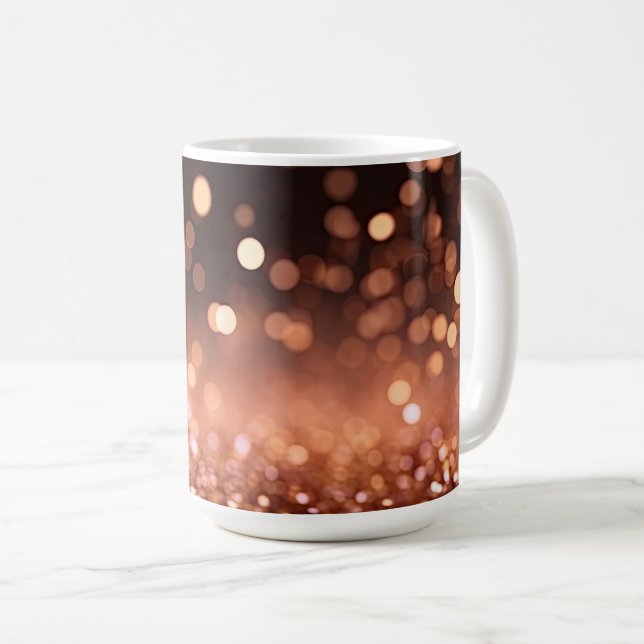 Mug Paillettes Or Rose (Devant droit)