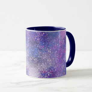 Mug Paillettes roses et violettes brillantes 