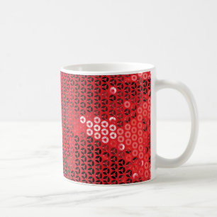 Mug paillettes rouges brillantes