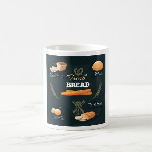 Mug Pain Artisan frais Boulangerie Pain Rouleaux Bague