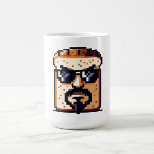 Mug Pain Grave - Drôle Pixel Art Retro Caractère
