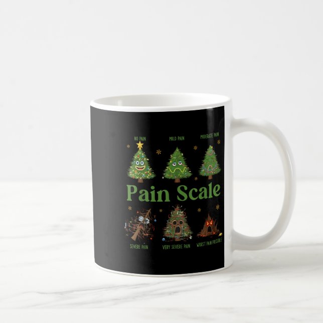 Mug Pain Scale Christmas Funny Tree Xmas Nurse Holiday (Droite)