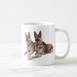 Mug Paire de chiens bergers allemands