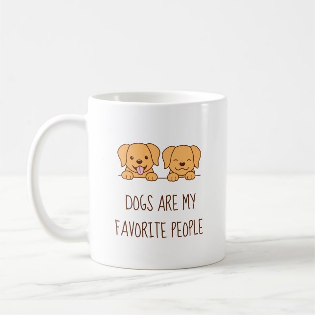 Mug Paire de chiens mignons du Labrador Citation de pé (Gauche)