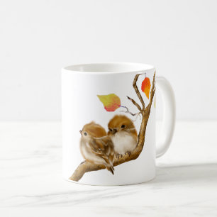 Mug Paire de la boue des oiseaux du moineau