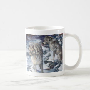 Mug Paire de loup de l'Alaska pendant la muqueuse d'hi