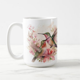Mug Paire d'oiseaux avec fleurs