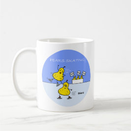 Mug Paires amusantes Figure Patinage Poires de dessin 