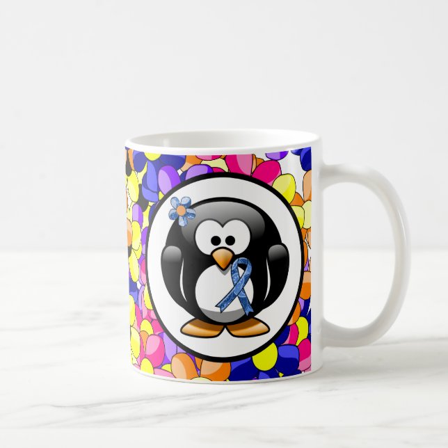 Mug Paisley Bleu Ruban Penguin (Droite)