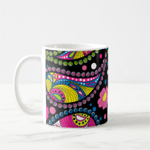 Mug Paisley de style tribal, motif ethnique sans soudu