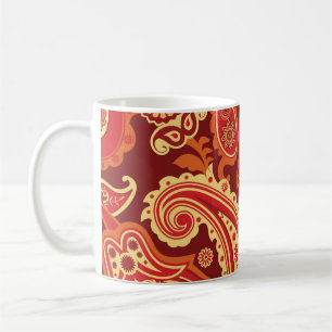 Mug Paisley, fleurs : motif sans couture décorative