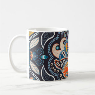 Mug Paisley Floral : Motif indien foncé