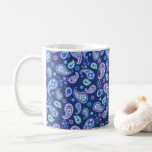Paisley Floral Pattern - Bleu