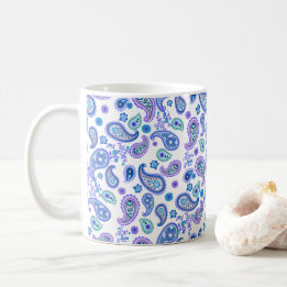 Mug Paisley Flore - Blanc
