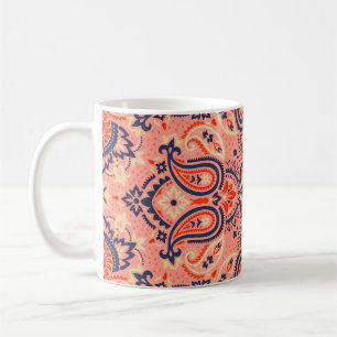 Mug Paisley sans couture : design motif vintage.