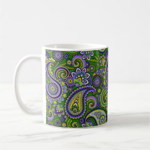 Mug Paisley verte et violette