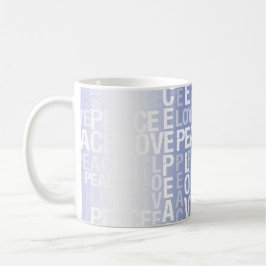 Mug Paix Amour Blanc Violet