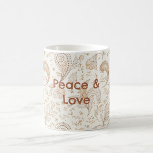Mug Paix Amour Bohème Hippie Années Soixante Paisley