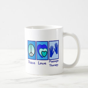 Mug Paix, amour, cadeaux de thérapie de massage