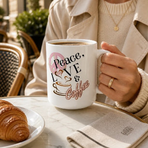 Mug "Paix, Amour & Café"
