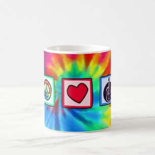 Mug Paix, amour, guitares acoustiques