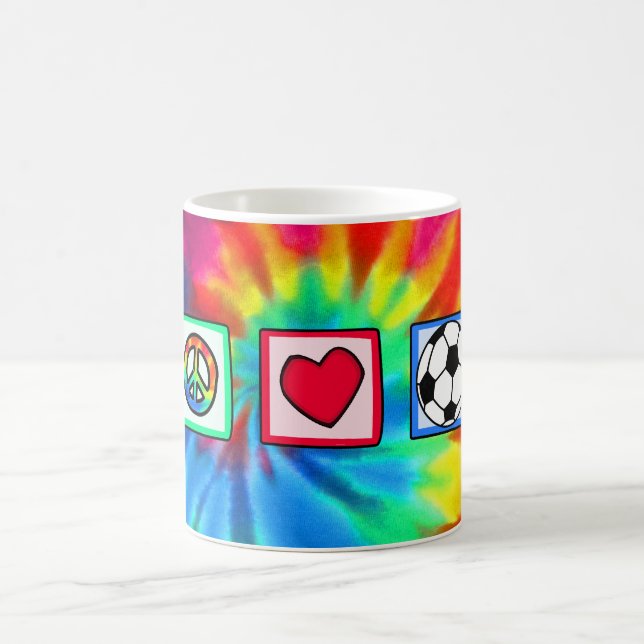 Mug Paix, amour, le football (Centre)