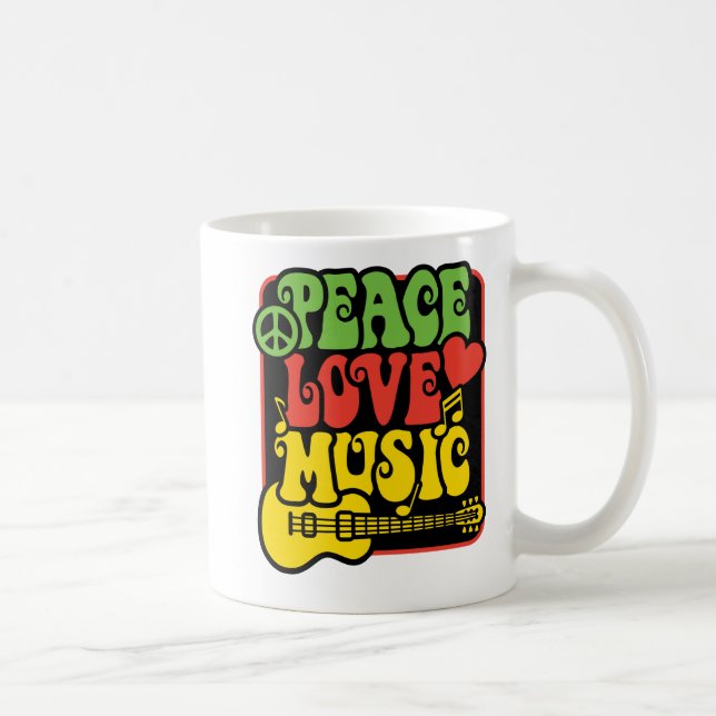 Mug Paix-Amour-Musique de Rasta (Droite)