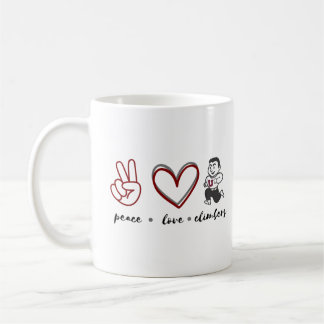 Mug Paix. Amour. T-shirt grimpeurs