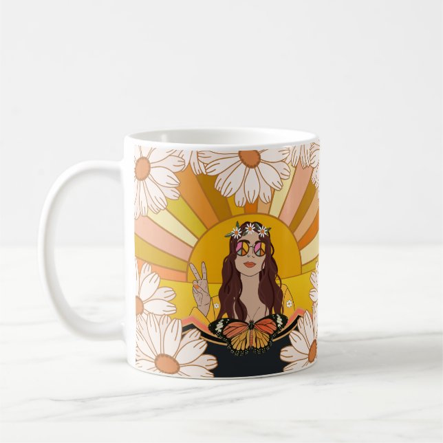 Mug Paix de l'énergie des fleurs (Gauche)