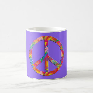 Mug Paix de l'énergie des fleurs lila