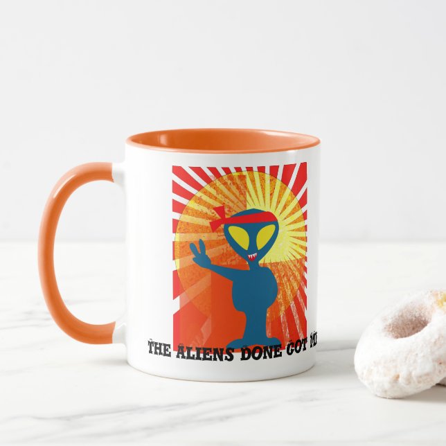 Mug Paix Les Aliens M'Ont Amené (Avec donut)