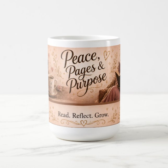 Mug Paix, Pages & Objectif  (Centre)