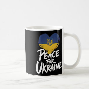 Mug Paix pour l'Ukraine Drapeau ukrainien Symbole du c
