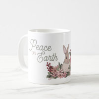 Paix sur Terre Fleurs roses et lapins