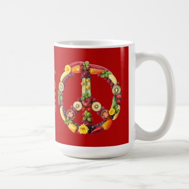 Mug Paix végétalienne et amour (Droite)