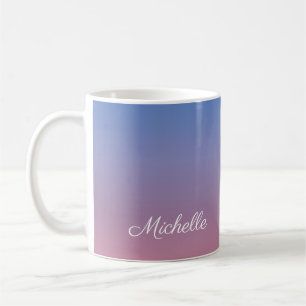 Mug Pale rose et bleu dégradé ombre