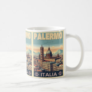 Mug Palerme sicilienne Italie cadeaux souvenirs vintag
