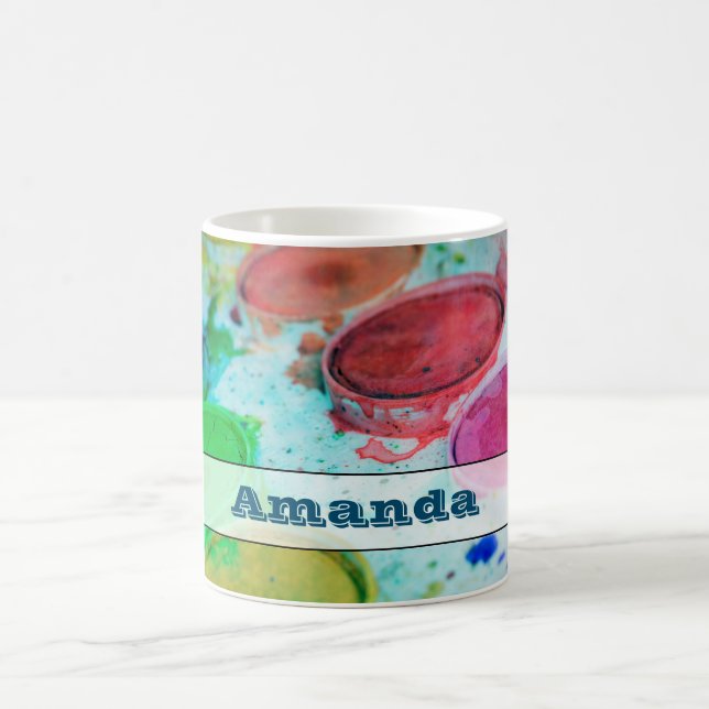 Mug Palette de peinture aquarelle pour artistes person (Centre)