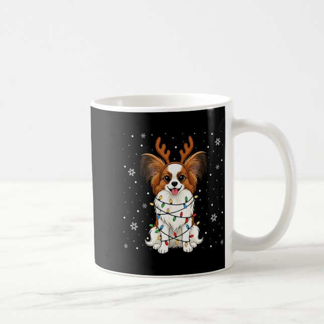 Mug Pallon Dog Christmas Lights Reindeer Funny Xmas Do (Droite)