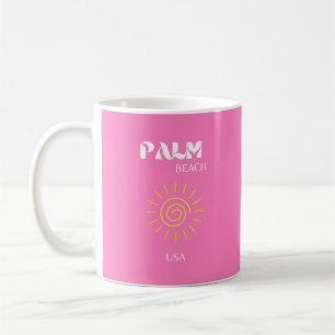 Mug Palm Beach, Art Voyage, Preppy, Rose
